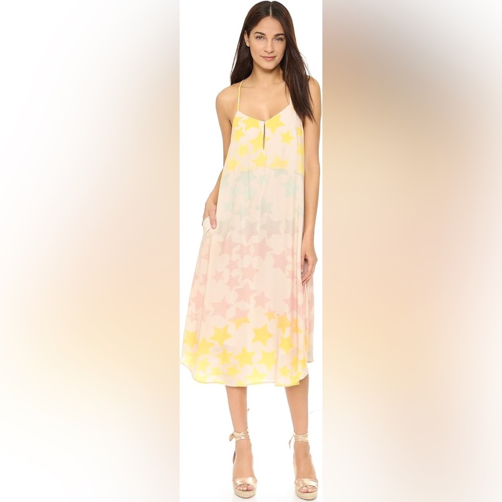 Mara Hoffman Yellow and Cream Dress star dress